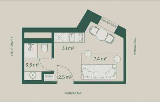 Элегантная студия в Доме Шефеля, улица Базницас 5  Приглашаем вас стать частью Rīga