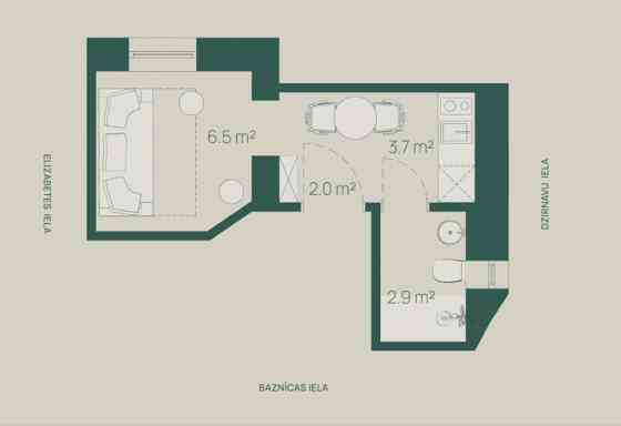 Элегантная студия в Доме Шефеля, улица Базницас 5  Приглашаем вас стать частью Rīga