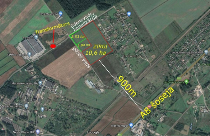 Предлагаем 1,8381 га земли под частную застройку в деревне Олайнского района - Олайне - изображение 7