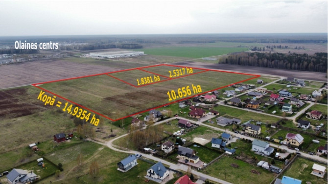 Предлагаем 1,8381 га земли под частную застройку в деревне Олайнского района - Олайне - изображение 2