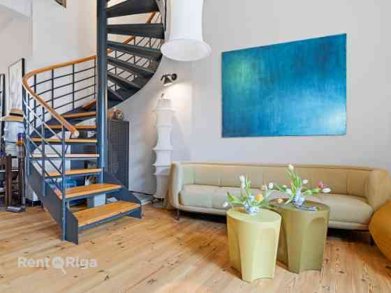 Трёхуровневая квартира в престижном проекте Gypsum Factory  Кипсала, на берегу Даугавы Rīga