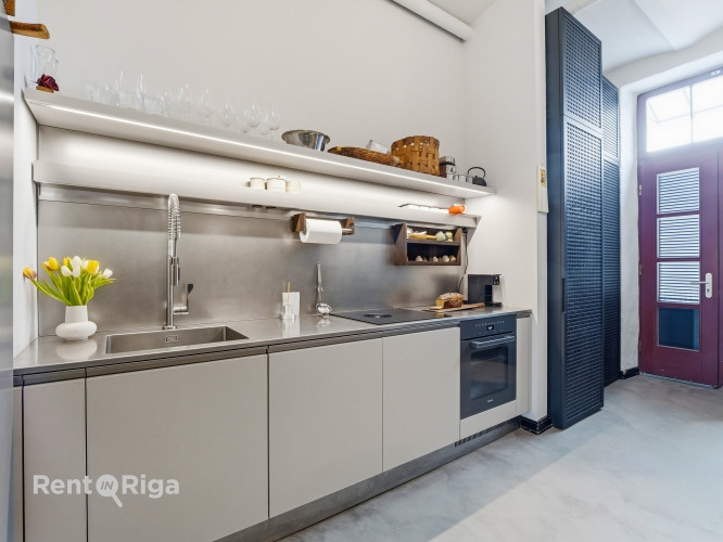 Trīs līmeņu dzīvoklis prestižajā projektā Ģipša Fabrika  Ķīpsalā, Daugavas krastā Rīga - foto 7