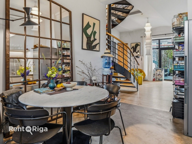 Trīs līmeņu dzīvoklis prestižajā projektā Ģipša Fabrika  Ķīpsalā, Daugavas krastā Rīga - foto 5