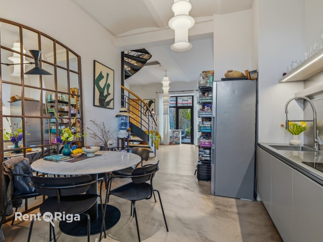 Trīs līmeņu dzīvoklis prestižajā projektā Ģipša Fabrika  Ķīpsalā, Daugavas krastā Rīga - foto 6