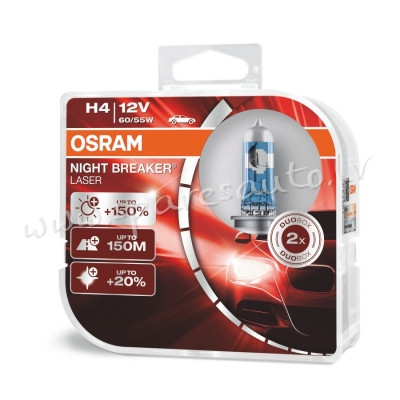 O64193NL-HCB - H4 OSRAM NIGHT BREAKER® LASER H4 Duo Box 99ZB314A. O64193NL-HCB - Spuldzite Osram Kom Рига - изображение 1