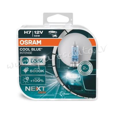 O64210CBN-HCB - H7 OSRAM COOL BLUE® Intense NextGen H7 PX26d 12V 55W HCB - Spuldzite Osram Komplekts Рига - изображение 1