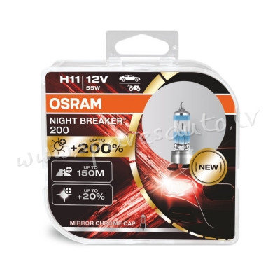 O64211NB200-HCB - H11 OSRAM NIGHT BREAKER® +200% H11 Duo Box - Spuldzite Osram Komplekts - UNSORTED  Рига - изображение 1