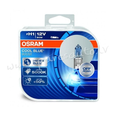 OCBB1-DUO - H1 OSRAM COOL BLUE BOOST H1 P14.5s 12V 80W DUO - Spuldzite Osram Komplekts - UNSORTED HA Рига - изображение 1