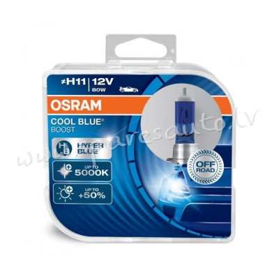 OCBB11-DUO - H11 OSRAM COOL BLUE BOOST H11 PGJ19-2 12V 75W DUO - Spuldzite Osram Komplekts - UNSORTE Рига - изображение 1