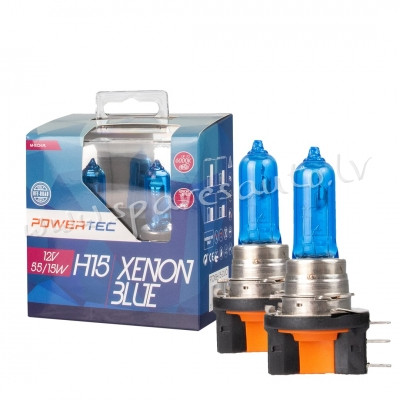 PTZXBH15-DUO - H15 POWERTEC Xenon Blue H15 12V DUO - Spuldzite Powertec Komplekts - UNSORTED HALOGĒN Рига - изображение 1