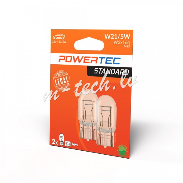 PTZ46-02B - Powertec STANDARD W21/5W T20 7443 12V 21/5W W3x16q Rīga - foto 1