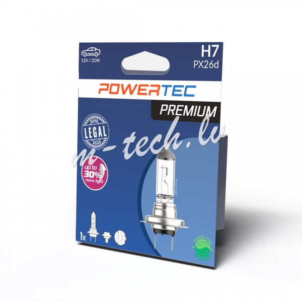 PTPZ07-01B - Żarówka halogenowa POWERTEC PREMIUM H7 12V 55W PX26d Рига - изображение 1
