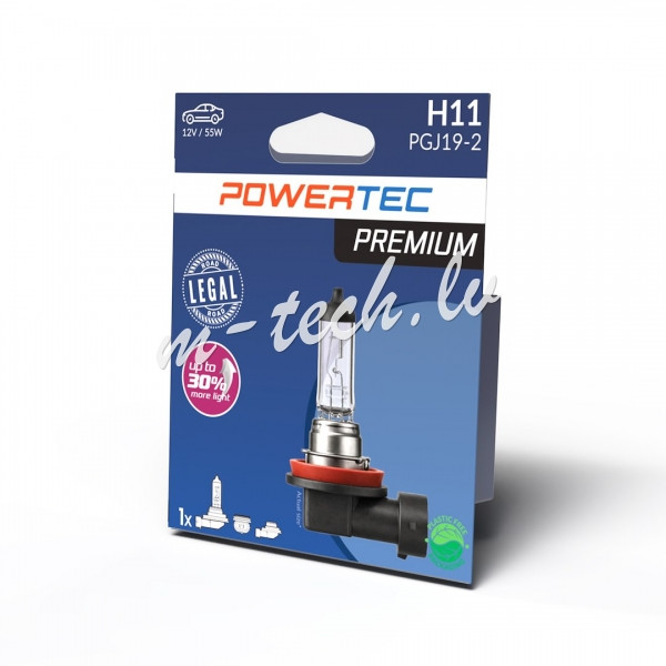 PTPZ08-01B - Żarówka halogenowa POWERTEC PREMIUM H11 12V 55W PGJ19-2 Рига - изображение 1