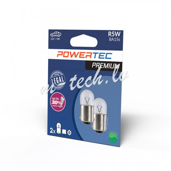 PTPZ40-02B - Żarówka POWERTEC PREMIUM R5W T16 12V 5W BA15s Рига - изображение 1