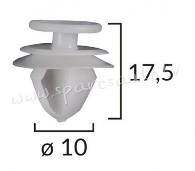 1100130A - Caurumā ar diametru 10 mm; Izmēri — a=13; b=10; c=18; d=3; h=18; OE — 30648141; 4422820;  Rīga - foto 1