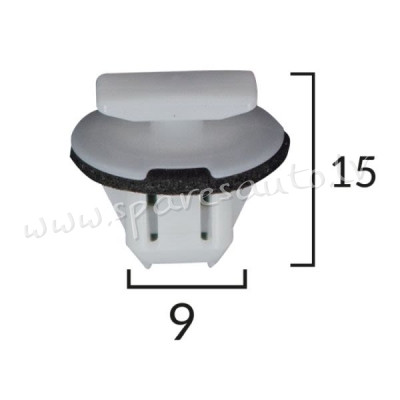 810527C1 - OE 76882-JG10A, a=12,6; b=10,5; c=11,6; d=1,5; h=15 - Plastmasas Turētāji - UNSORTED PLAS Rīga - foto 1