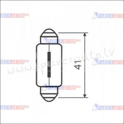 99ZP033C(1) - C10W 41MM, C10W: 12V; 10W; SV8.5-8; 41mm; MAGNETI MARELLI - Spuldzite - UNSORTED HALOG Rīga - foto 1