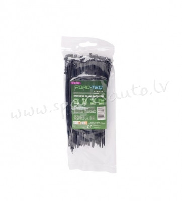 CTB-3X150 - Savilcēji, kabeļu skavas ROAD-TEQ Nylon Cable Ties. size: 2.5x150mm. 100 pcs. black. - K Рига - изображение 1