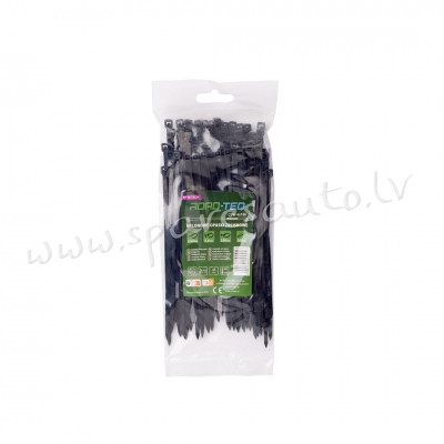 CTB-4X150 - Savilcēji, kabeļu skavas ROAD-TEQ Nylon Cable Ties. size: 3.6x150mm. 100 pcs. black. - K Рига - изображение 1