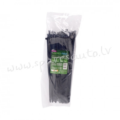 CTB-5X250 - ROAD-TEQ Nylon Cable Ties. size: 4.8x250mm. 100 pcs. black.  Savilcēji, kabeļu skavas -  Рига - изображение 1