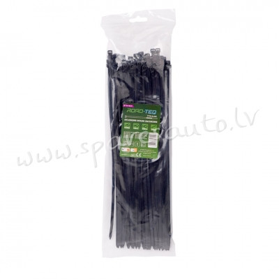CTB-5X300 - ROAD-TEQ Nylon Cable Ties. size: 4.8x300mm. 100 pcs. black.  Savilcēji, kabeļu skavas -  Рига - изображение 1