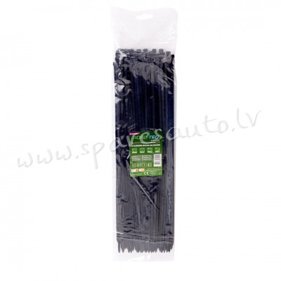 CTB-5X370 - ROAD-TEQ Nylon Cable Ties. size: 4.8x370mm. 100 pcs. black.  Savilcēji, kabeļu skavas -  Рига - изображение 1