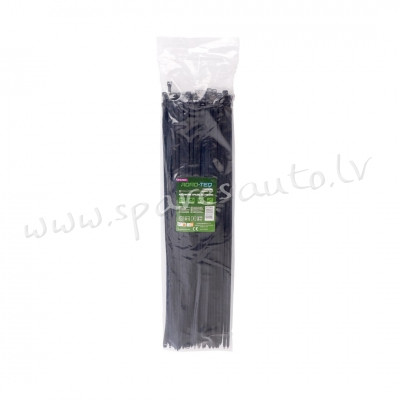 CTB-5X400 - ROAD-TEQ Nylon Cable Ties. size: 4.8x400mm. 100 pcs. black.  Savilcēji, kabeļu skavas -  Рига - изображение 1