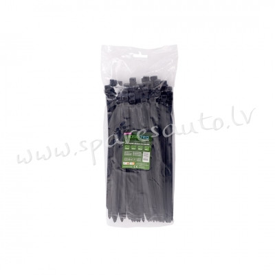 CTB-8X300 - Savilcēji, kabeļu skavas ROAD-TEQ Nylon Cable Ties. size: 7.6x300mm. 100 pcs. black. - K Рига - изображение 1