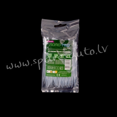 CTW-3X100 - Savilcēji, kabeļu skavas ROAD-TEQ Nylon Cable Ties. size: 2.5x100mm. 100 pcs. white. - K Рига - изображение 1