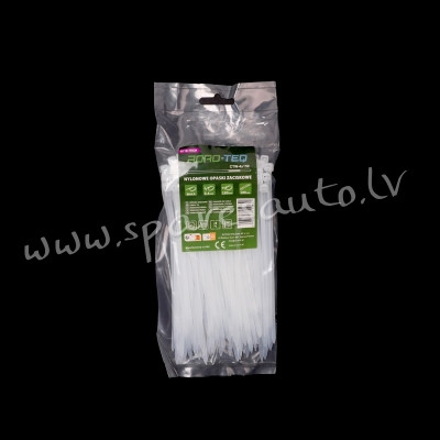 CTW-4X150 - Savilcēji, kabeļu skavas ROAD-TEQ Nylon Cable Ties. size: 3.6x150mm. 100 pcs. white. - K Рига - изображение 1