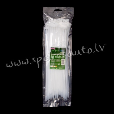 CTW-5X300 - ROAD-TEQ Nylon Cable Ties. size: 4.8x300mm. 100 pcs. white.  Savilcēji, kabeļu skavas -  Рига - изображение 1