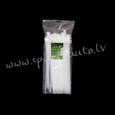 CTW-8X300 - Savilcēji, kabeļu skavas ROAD-TEQ Nylon Cable Ties. size: 7.6x300mm. 100 pcs. white. - K Рига - изображение 1