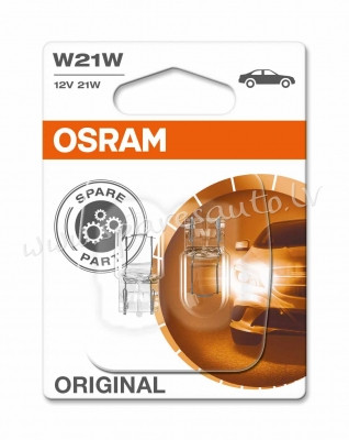 O7505-02B - W21W OSRAM Original W21W 12V 21W W3x16d 02B - Spuldzite - UNSORTED HALOGĒNA SPULDZES Rīga - foto 1