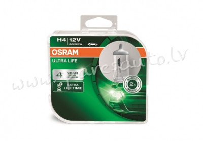 OULT4-DUO - H4 OSRAM ULTRA LIFE H4 12V 60/55W DUO - Spuldzite Osram Komplekts - UNSORTED HALOGĒNA SP Rīga - foto 1