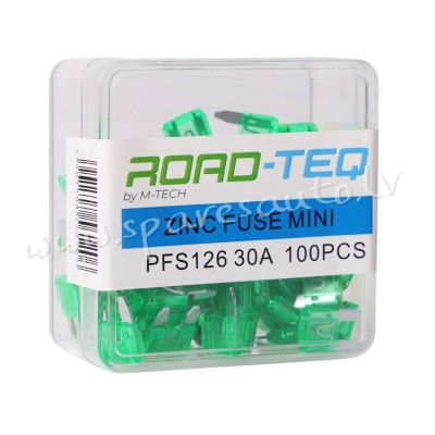 PFS126 - ZINC FUSE MINI. BOX PACKING 30A 100pcs/box - Drošinātāju Komplekts - UNSORTED AUTO PIEDERUM Rīga - foto 1