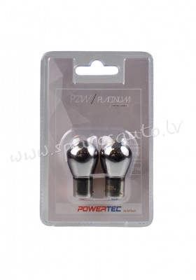 PTZCH36-02B - PY21W Powertec Platinum BAU15s PY21W S25 21W 12V CHROME Blister assimetric - Spuldzite Rīga - foto 1