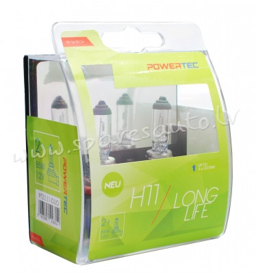 PTZLL11-DUO - H11 POWERTEC Long Life H11 bulb 12V DUO - Spuldzite Powertec Komplekts - UNSORTED HALO Rīga - foto 1