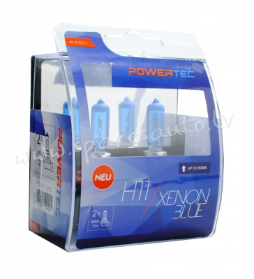 PTZXB11-DUO - H11 POWERTEC Xenon Blue H11 bulb 12V DUO - Spuldzite Powertec Komplekts - UNSORTED HAL Рига - изображение 1