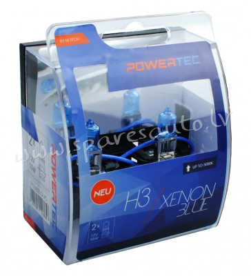 PTZXB3-DUO - H3 POWERTEC Xenon Blue H3 12V DUO - Spuldzite Powertec Komplekts - UNSORTED HALOGĒNA SP Rīga - foto 1