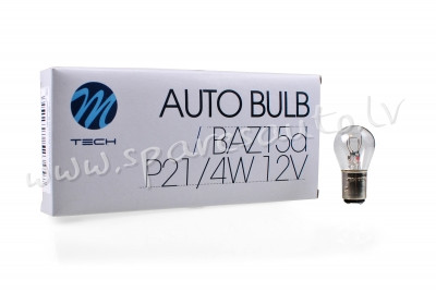 Z37 - P12V/21/4W M-TECH bulb BAZ15d 12V/21/4W CLEAR asimetrik - Spuldzite - UNSORTED HALOGĒNA SPULDZ Rīga - foto 1