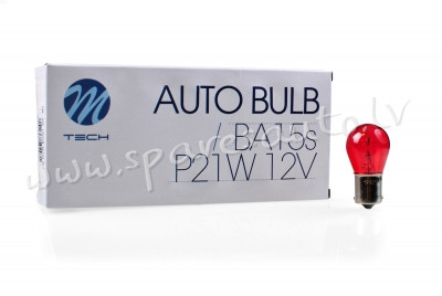 Z38 - P21W M-TECH bulb BA15s P21W S25 21W 12V RED Z38 - Spuldzite - UNSORTED HALOGĒNA SPULDZES Rīga - foto 1