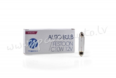 Z44 - C10W 41MM, M-TECH bulb C10w T11x41 Sv8.5 12V/10W - Spuldzite - UNSORTED HALOGĒNA SPULDZES Rīga - foto 1