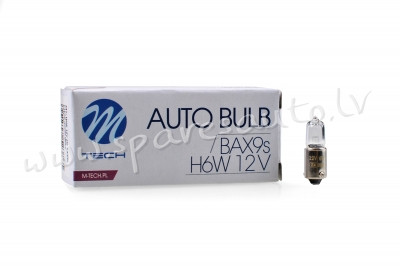 Z47 - H6W M-TECH Halogen bulb BAX9s H6W 12V/6W CLEAR - Spuldzite - UNSORTED HALOGĒNA SPULDZES Rīga - foto 1