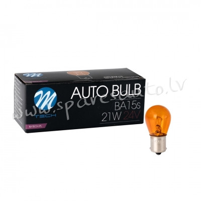 Z919 - PY21W M-TECH bulb BA15s S25 21W 42V AMBER - Spuldzite - UNSORTED HALOGĒNA SPULDZES Rīga - foto 1
