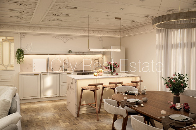 Projekts - Kalpaka Residence, fasādes māja, renovēta māja, slēgts pagalms, objektu apsargā Rīga - foto 1