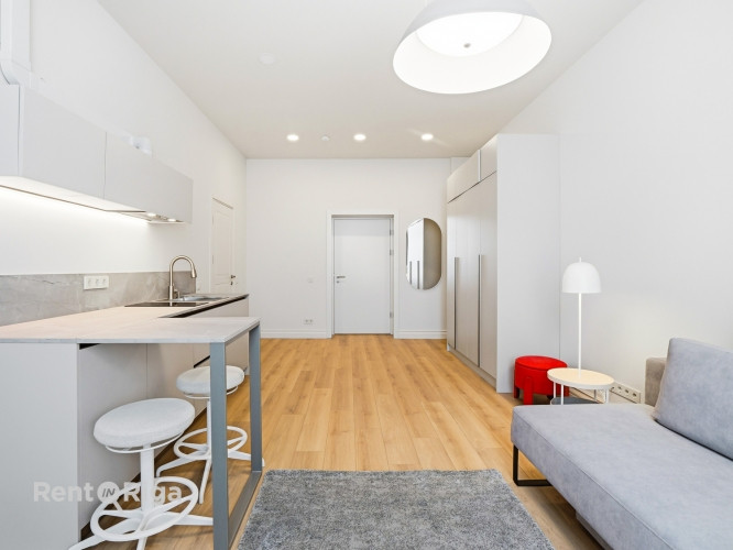 Piedāvājumā pilnīgi jauns premium klases studio tipa dzīvoklis vienā no elegantākajiem Rīga - foto 6