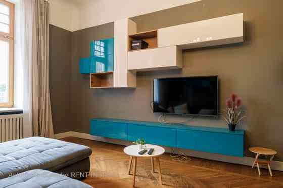 Furnished 2-room apartment in a renovated building at Brīvības Street 46. Entrance and windows face  Рига