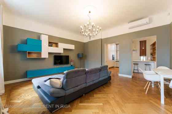Furnished 2-room apartment in a renovated building at Brīvības Street 46. Entrance and windows face  Рига
