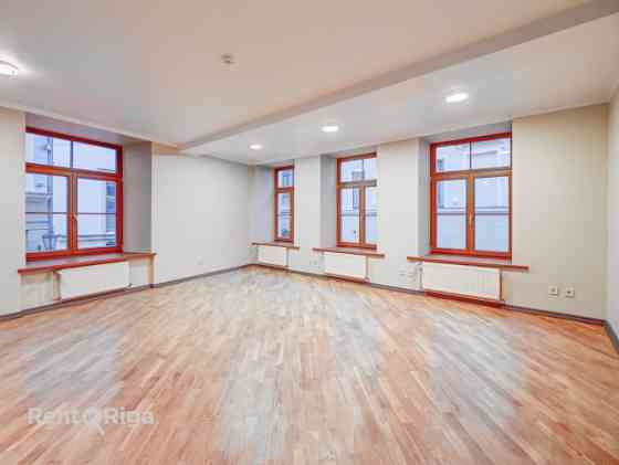 Office with a kitchen area and a private restroom.  A major renovation has just been completed in th Rīga