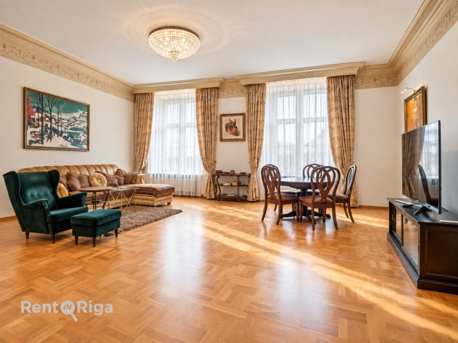 Tiek izīrēts 3-istabu dzīvokli Vecrīgā blakus Doma laukumam, dzīvoklis atguvis savu Rīga - foto 10